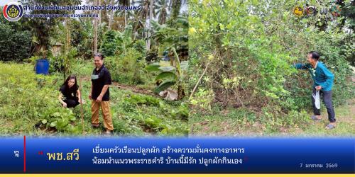 พช.สวี ร่วมสร้างความมั่นคงทางอาหาร ”ครัวเรือนทำตาม“